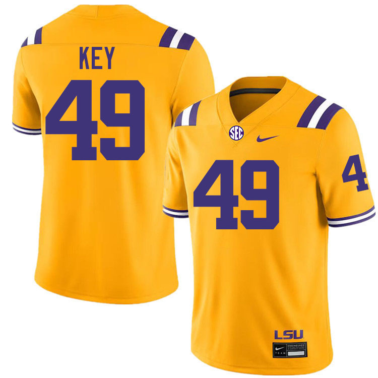 Arden Key LSU Tigers Jersey,Louisiana State University Tigers Football Jersey-Gold